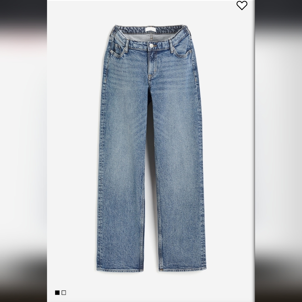 H&M MAMA BEFORE AND AFTER WIDE LOW JEANS